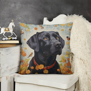 Harmonious Haven Black Labrador Plush Pillow Case-Cushion Cover-Black Labrador, Dog Dad Gifts, Dog Mom Gifts, Home Decor, Pillows-3