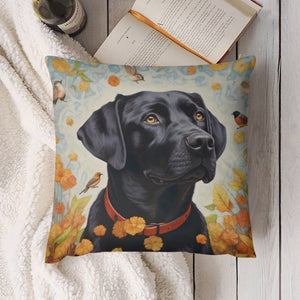 Harmonious Haven Black Labrador Plush Pillow Case-Cushion Cover-Black Labrador, Dog Dad Gifts, Dog Mom Gifts, Home Decor, Pillows-4