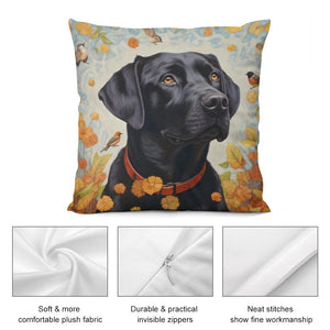 Harmonious Haven Black Labrador Plush Pillow Case-Cushion Cover-Black Labrador, Dog Dad Gifts, Dog Mom Gifts, Home Decor, Pillows-5
