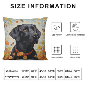 Harmonious Haven Black Labrador Plush Pillow Case-Cushion Cover-Black Labrador, Dog Dad Gifts, Dog Mom Gifts, Home Decor, Pillows-6