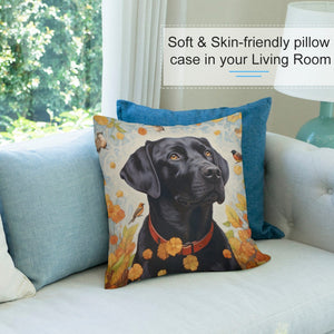 Harmonious Haven Black Labrador Plush Pillow Case-Cushion Cover-Black Labrador, Dog Dad Gifts, Dog Mom Gifts, Home Decor, Pillows-7