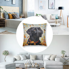 Load image into Gallery viewer, Harmonious Haven Black Labrador Plush Pillow Case-Cushion Cover-Black Labrador, Dog Dad Gifts, Dog Mom Gifts, Home Decor, Pillows-8