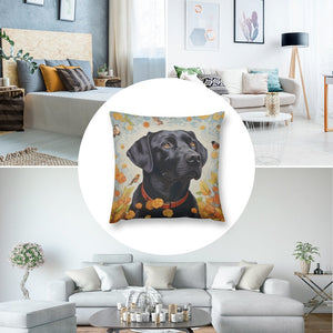 Harmonious Haven Black Labrador Plush Pillow Case-Cushion Cover-Black Labrador, Dog Dad Gifts, Dog Mom Gifts, Home Decor, Pillows-8