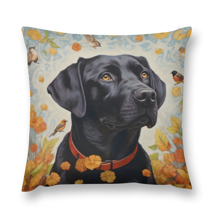 Harmonious Haven Black Labrador Plush Pillow Case-Cushion Cover-Black Labrador, Dog Dad Gifts, Dog Mom Gifts, Home Decor, Pillows-12 