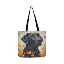 Load image into Gallery viewer, Harmonious Haven Black Labrador Special Lightweight Shopping Tote Bag-White-ONESIZE-2