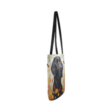 Load image into Gallery viewer, Harmonious Haven Black Labrador Special Lightweight Shopping Tote Bag-White-ONESIZE-3