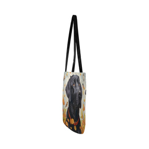 Harmonious Haven Black Labrador Special Lightweight Shopping Tote Bag-White-ONESIZE-4