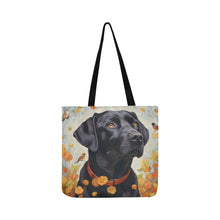 Load image into Gallery viewer, Harmonious Haven Black Labrador Special Lightweight Shopping Tote Bag-White-ONESIZE-1