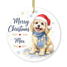 Load image into Gallery viewer, Havanese Christmas Ornament - Cozy Winter Pet Portrait Design - Personalize with Photo and Name-Christmas Ornament-Christmas,Christmas Ornament,Personalize Artwork-3