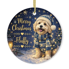 Load image into Gallery viewer, Havanese Christmas Ornament - Cozy Winter Pet Portrait Design - Personalize with Photo and Name-Christmas Ornament-Christmas,Christmas Ornament,Personalize Artwork-3