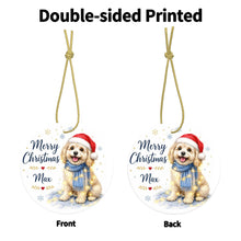 Load image into Gallery viewer, Havanese Christmas Ornament - Cozy Winter Pet Portrait Design - Personalize with Photo and Name-Christmas Ornament-Christmas,Christmas Ornament,Personalize Artwork-4