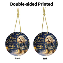Load image into Gallery viewer, Havanese Christmas Ornament - Cozy Winter Pet Portrait Design - Personalize with Photo and Name-Christmas Ornament-Christmas,Christmas Ornament,Personalize Artwork-5