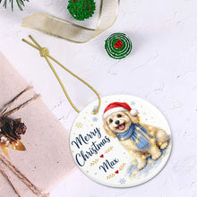 Load image into Gallery viewer, Havanese Christmas Ornament - Cozy Winter Pet Portrait Design - Personalize with Photo and Name-Christmas Ornament-Christmas,Christmas Ornament,Personalize Artwork-6