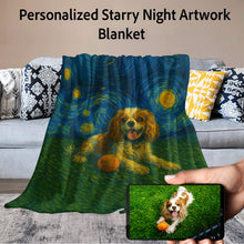 Load image into Gallery viewer, Personalized Starry Night Artwork Custom Cavalier King Charles Spaniel Blanket-Blanket-Blankets,Cavalier King Charles Spaniel,Dog Dad Gifts,Dog Memorial Gifts,Dog Mom Gifts,Home Decor,Personalize Artwork-1
