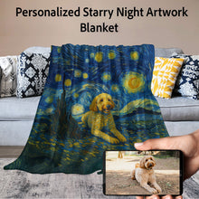 Load image into Gallery viewer, Personalized Starry Night Artwork Custom Goldendoodle Blanket-Blanket-Blankets,Dog Dad Gifts,Dog Memorial Gifts,Dog Mom Gifts,Goldendoodle,Home Decor,Personalize Artwork-11