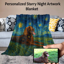 Load image into Gallery viewer, Personalized Starry Night Artwork Custom Irish Setter Blanket-Blanket-Blankets,Dog Dad Gifts,Dog Memorial Gifts,Dog Mom Gifts,Home Decor,Irish Setter,Personalize Artwork-11