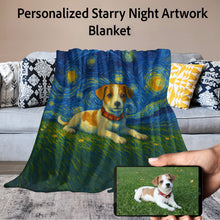 Load image into Gallery viewer, Personalized Starry Night Artwork Custom Jack Russell Terrier Blanket-Blanket-Blankets,Dog Dad Gifts,Dog Memorial Gifts,Dog Mom Gifts,Home Decor,Jack Russell Terrier,Personalize Artwork-11