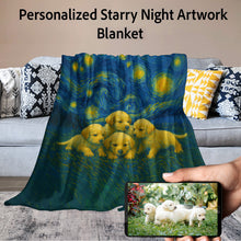 Load image into Gallery viewer, Personalized Starry Night Artwork Custom Labrador Blanket-Blanket-Blankets,Dog Dad Gifts,Dog Memorial Gifts,Dog Mom Gifts,Home Decor,Labrador,Personalize Artwork-1