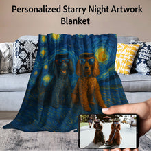 Load image into Gallery viewer, Personalized Starry Night Artwork Custom Poodle Blanket-Blanket-Blankets,Dog Dad Gifts,Dog Memorial Gifts,Dog Mom Gifts,Home Decor,Personalize Artwork,Poodle-11