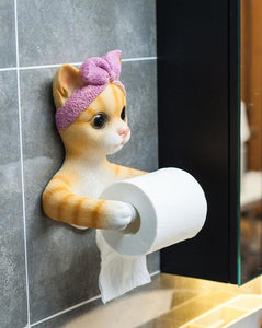 Headscarf Bow Pug Toilet Roll HolderHome Decor