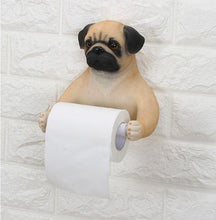 Load image into Gallery viewer, Headscarf Bow Pug Toilet Roll HolderHome Decor