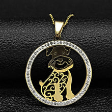 Load image into Gallery viewer, Heart-Melting Airedale Terrier Rhinestone Necklace-50cm O GD-7