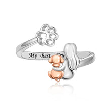 Load image into Gallery viewer, Heart-Melting Golden Retriever Adjustable Ring – Cute Jewelry-1