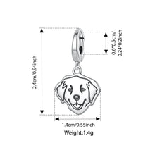 Load image into Gallery viewer, Heart-Melting Golden Retriever Silver Charm – Dog Mom Gift-SCC3216-1