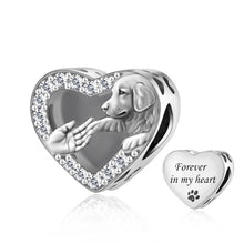 Load image into Gallery viewer, Heart-Melting Golden Retriever Silver Charm – Memorial Gift-Accessories-Accessories,Dog Memorial Gifts,Dog Mom Gifts,Jewellery-5