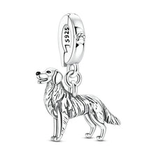 Load image into Gallery viewer, Heart-Melting Golden Retriever Silver Charm Pendant for Dog Moms-KTC2049-9-1