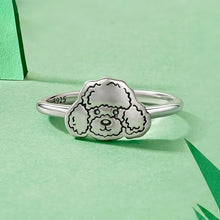 Load image into Gallery viewer, Heart-Melting Golden Retriever Silver Open Ring – Dog Mom Gift-4