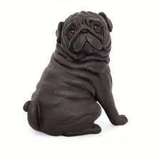 Load image into Gallery viewer, Heart-Melting Realistic Pug Figurines - Fawn, Black, White-Black-7
