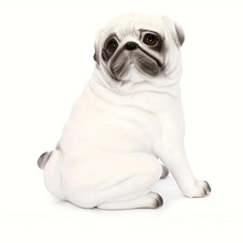 Load image into Gallery viewer, Heart-Melting Realistic Pug Figurines - Fawn, Black, White-white-5