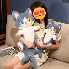 Load image into Gallery viewer, Heterochromia Eyes Blue and White Cat Shark Plush Toy (Medium to Giant Size)-Home Decor-Cats,Home Decor,Pillows,Stuffed Animal-4