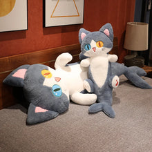 Load image into Gallery viewer, Heterochromia Eyes Blue and White Cat Shark Plush Toy (Medium to Giant Size)-4
