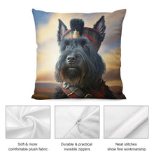Load image into Gallery viewer, Highland Guardian Scottie Dog Plush Pillow Case-Cushion Cover-Dog Dad Gifts, Dog Mom Gifts, Home Decor, Pillows, Scottish Terrier-2