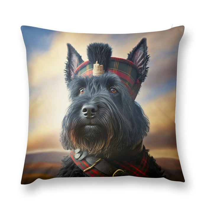 Highland Guardian Scottie Dog Plush Pillow Case-Cushion Cover-Dog Dad Gifts, Dog Mom Gifts, Home Decor, Pillows, Scottish Terrier-3