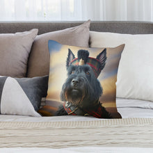 Load image into Gallery viewer, Highland Guardian Scottie Dog Plush Pillow Case-Cushion Cover-Dog Dad Gifts, Dog Mom Gifts, Home Decor, Pillows, Scottish Terrier-4
