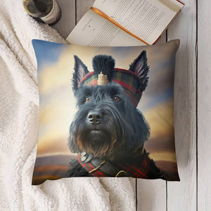 Highland Guardian Scottie Dog Plush Pillow Case-Cushion Cover-Dog Dad Gifts, Dog Mom Gifts, Home Decor, Pillows, Scottish Terrier-5