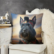 Load image into Gallery viewer, Highland Guardian Scottie Dog Plush Pillow Case-Cushion Cover-Dog Dad Gifts, Dog Mom Gifts, Home Decor, Pillows, Scottish Terrier-6
