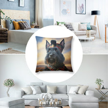 Load image into Gallery viewer, Highland Guardian Scottie Dog Plush Pillow Case-Cushion Cover-Dog Dad Gifts, Dog Mom Gifts, Home Decor, Pillows, Scottish Terrier-8