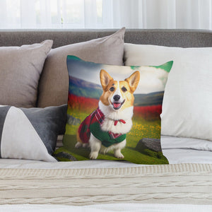 Highland Happiness Corgi Plush Pillow Case-Cushion Cover-Corgi, Dog Dad Gifts, Dog Mom Gifts, Home Decor, Pillows-2