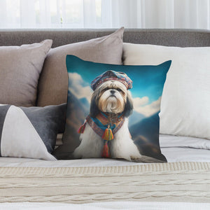 Himalayan Sherpa Shih Tzu Plush Pillow Case-Cushion Cover-Dog Dad Gifts, Dog Mom Gifts, Home Decor, Pillows, Shih Tzu-4
