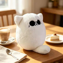 Load image into Gallery viewer, Hipster Shades White Cat Plush Toy