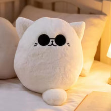 Load image into Gallery viewer, Hipster Shades White Cat Plush Toy
