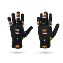 Load image into Gallery viewer, Hipster Shiba Showcase Touch Screen Gloves-Accessories-Accessories,Dog Dad Gifts,Dog Mom Gifts,Gloves-13