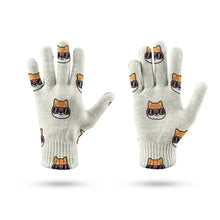 Load image into Gallery viewer, Hipster Shiba Showcase Touch Screen Gloves-Accessories-Accessories,Dog Dad Gifts,Dog Mom Gifts,Gloves-9