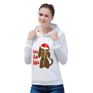 Ho Ho Ho Dachshund Christmas Women's Cotton Fleece Hoodie Sweatshirt-Apparel-Apparel, Christmas, Dachshund, Hoodie, Sweatshirt-6