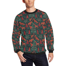 Load image into Gallery viewer, Holiday Hounds Irish Setter&#39;s Christmas Fuzzy Sweatshirt for Men-Apparel-Apparel, Christmas, Dog Dad Gifts, Irish Setter, Sweatshirt-S-1