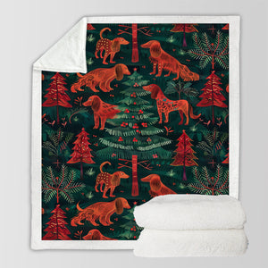 Holiday Hounds Irish Setters Christmas Soft Warm Fleece Blanket-Blanket-Blankets, Christmas, Dog Dad Gifts, Dog Mom Gifts, Home Decor, Irish Setter-10